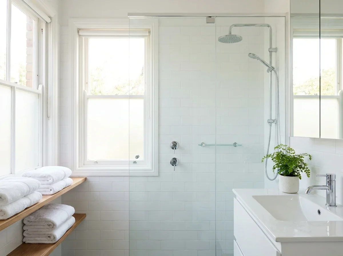 Bathroom sanitized and streak-free by JS Cleaning Texas