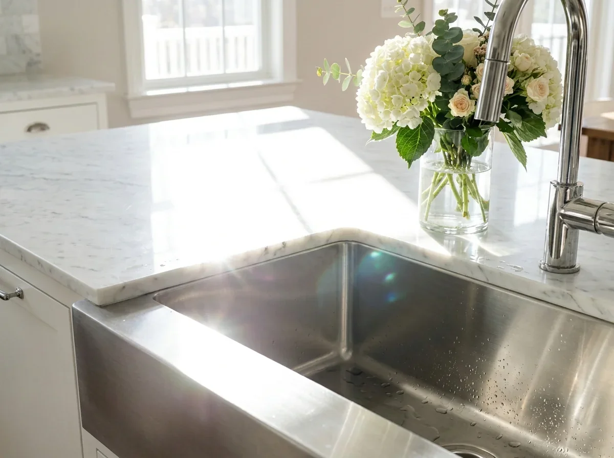 Kitchen counters degreased and detailed by JS Cleaning Texas