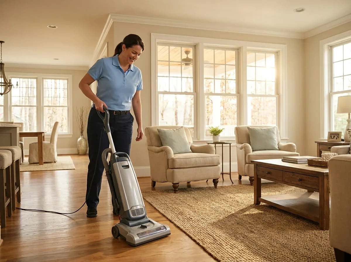 HEPA-filtered vacuum cleaning on DFW hardwood floors